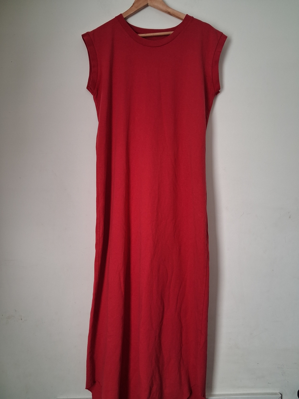 Frank & Eileen Maxi Cory Dress Size XL Red Muscle Tee Sleeveless Preppy Coastal